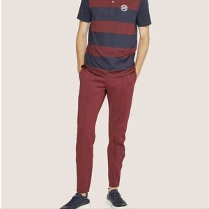 Armani Exchange High-Shine Logo Tape Sweatpant - M - Maroon